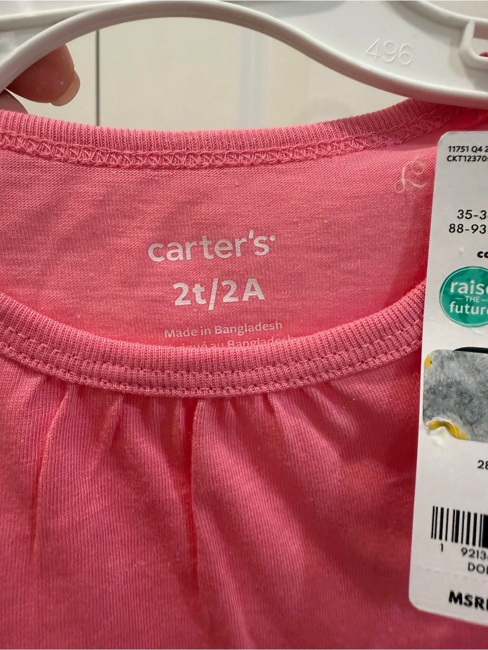 NWT Carter’s Toddler Girls' Pink Short Sleeve Tee - 2T